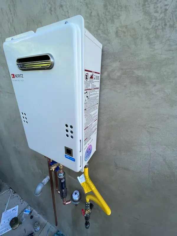 Tankless water heater installation for Delmar Estates homes